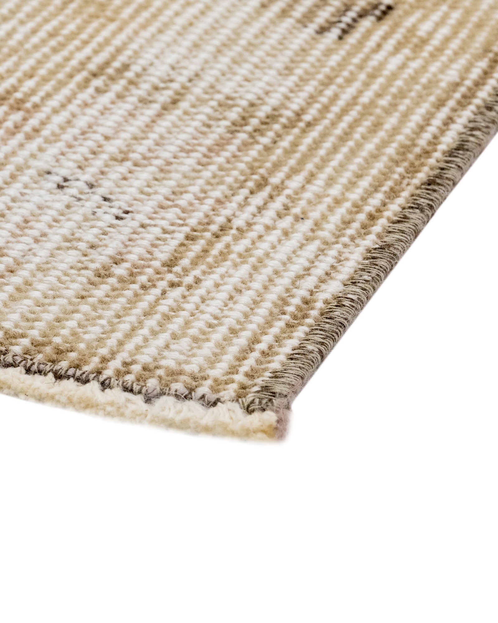 Handmade Wool Rug – Vintage Brown Medallion 6x10 Area Rug Cotton Blend