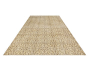 Handmade Wool Rug – Vintage Brown Cotton Blend 5x9 Area Rug for Rustic Home Decor