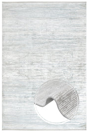 Modern Area Rug – Grey Machine Made Rug with Fringed Edges for Living Room