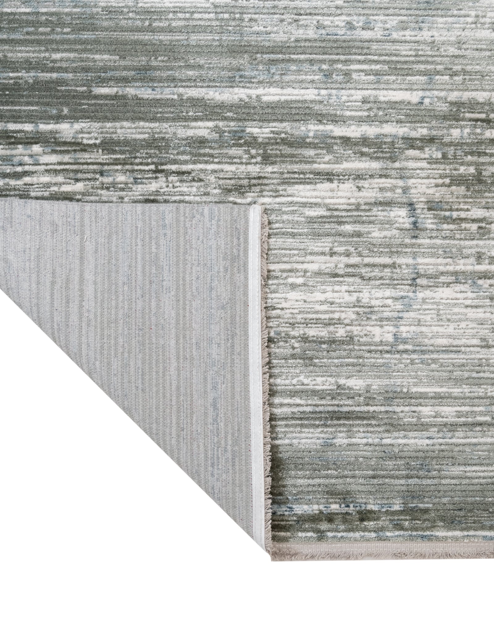 Modern Grey Area Rug – Machine Made Rug With Fringed Edge, Acrylic Carpet