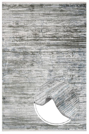 Modern Grey Area Rug – Machine Made Rug With Fringed Edge, Acrylic Carpet