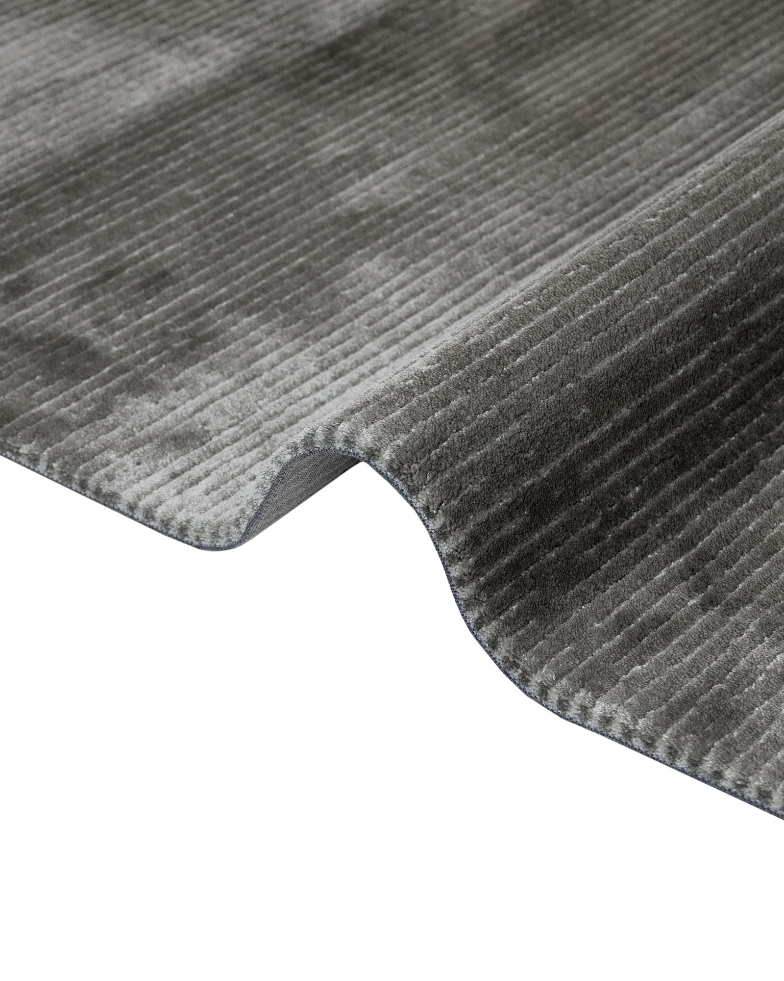 Anthracite Area Rug – Machine Made Flat Weave Carpet With Fringed Edge
