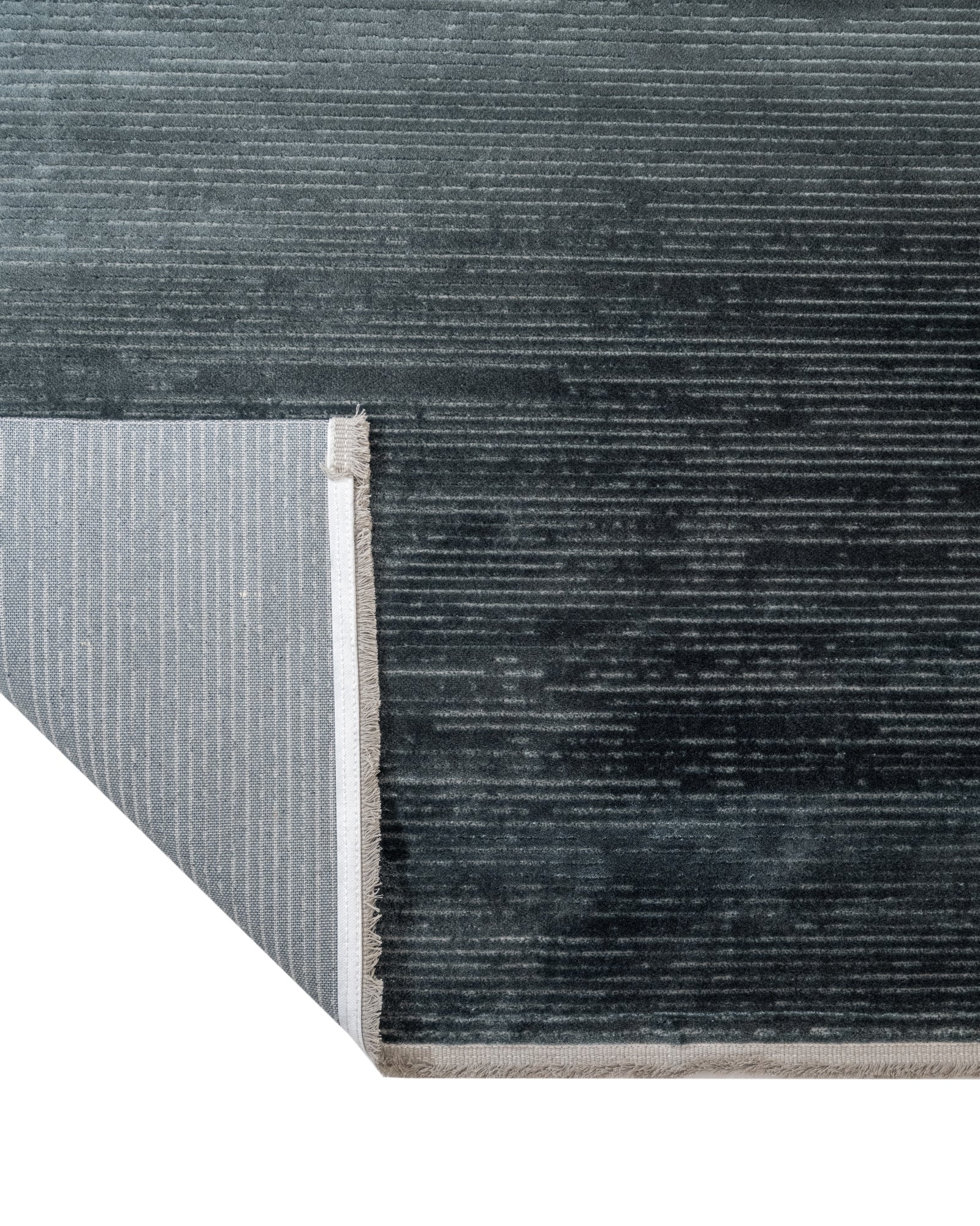 Blue Area Rug – Machine Made Rug with Fringed Edge | Durable Acrylic Carpet