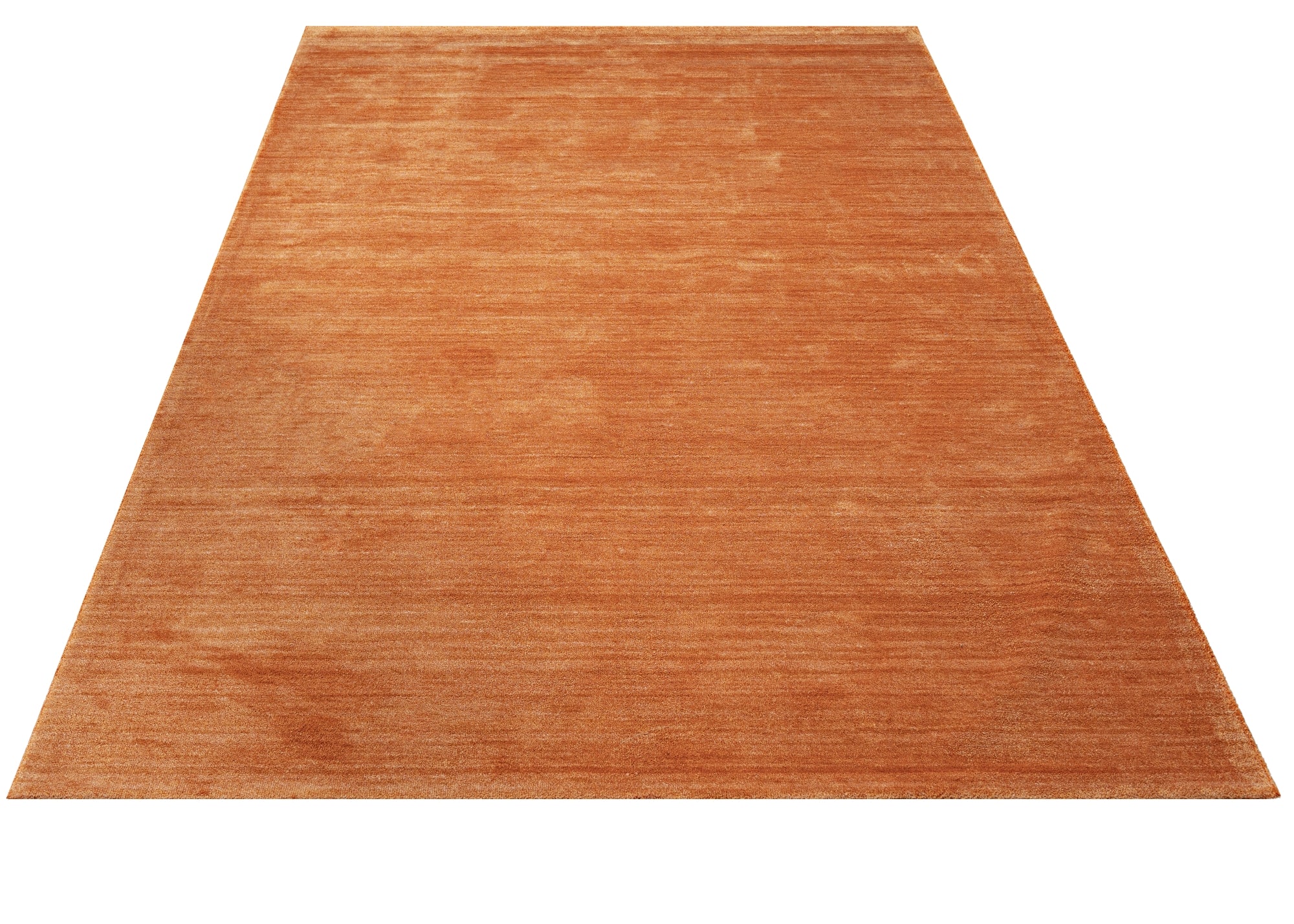 Natural Viscose Rug | 3S Modern Orange Axminster Technique Carpet – Durable Luxury