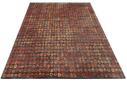 Natural Viscose Rug – 3S Red Modern Machine Made Axminster Carpet