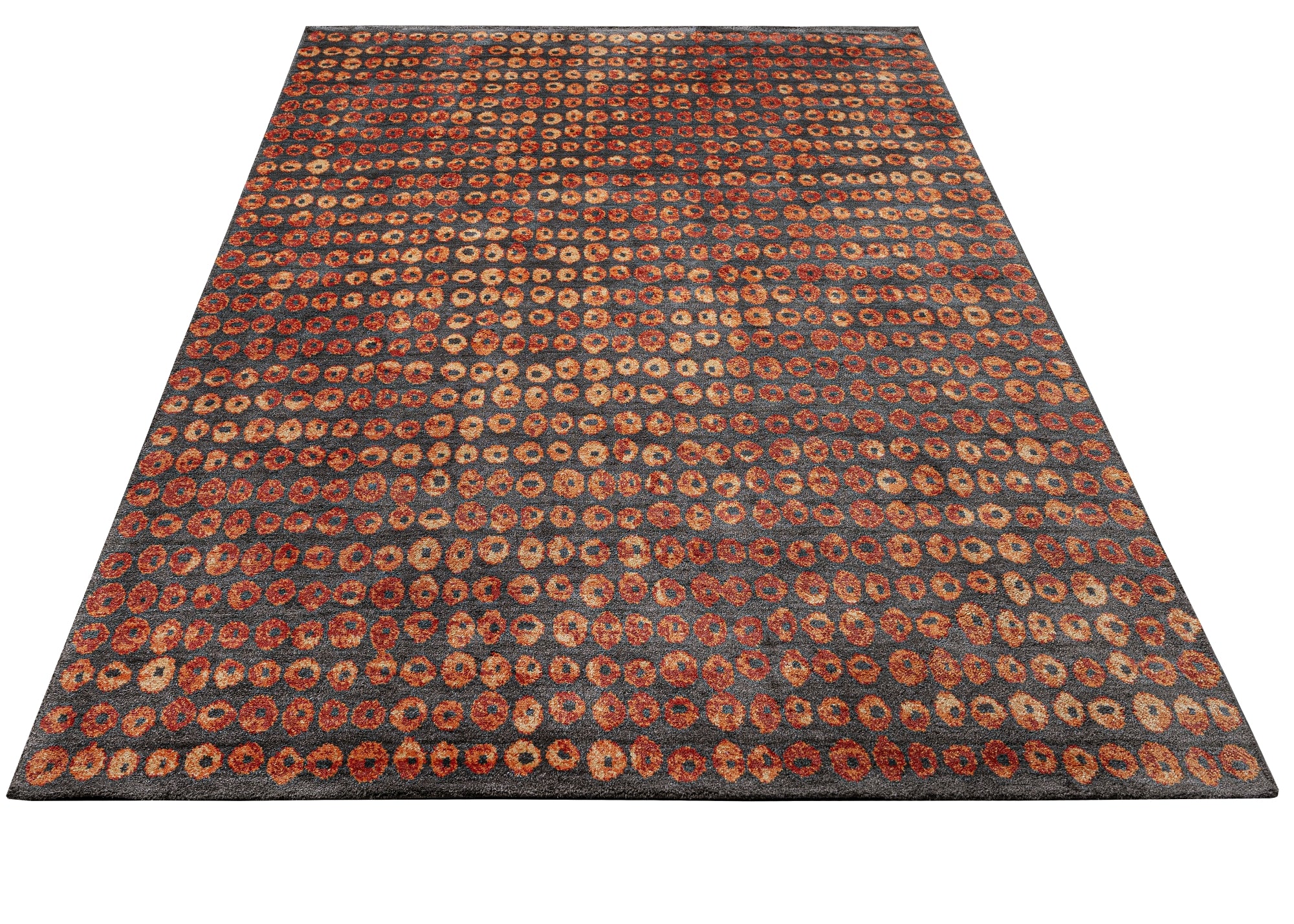 Natural Viscose Rug – 3S Red Modern Machine Made Axminster Carpet