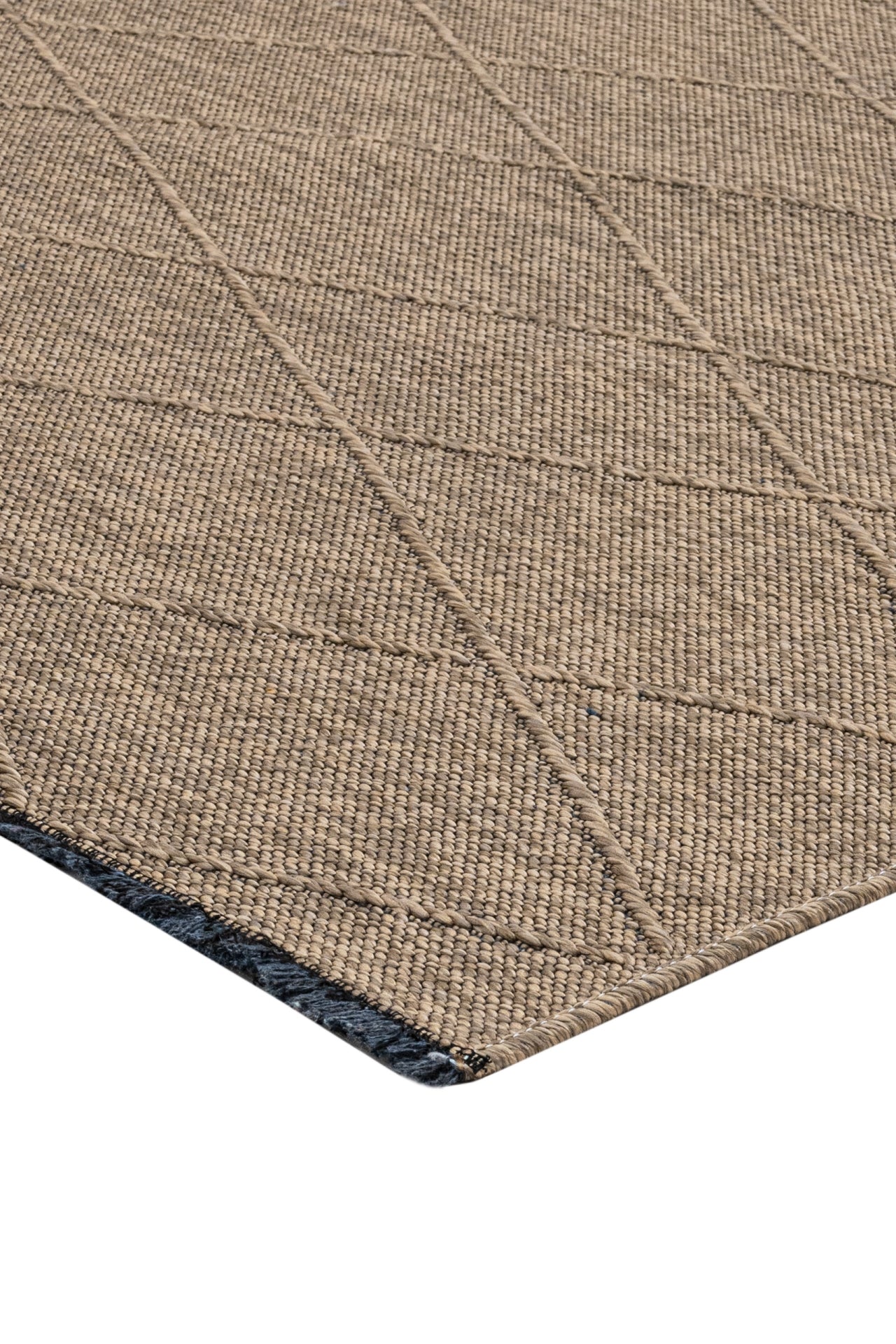 Cotton Kilim Rug – Geometric Woven Sole Rug with Fringed Edge, 5 mm Pile Height