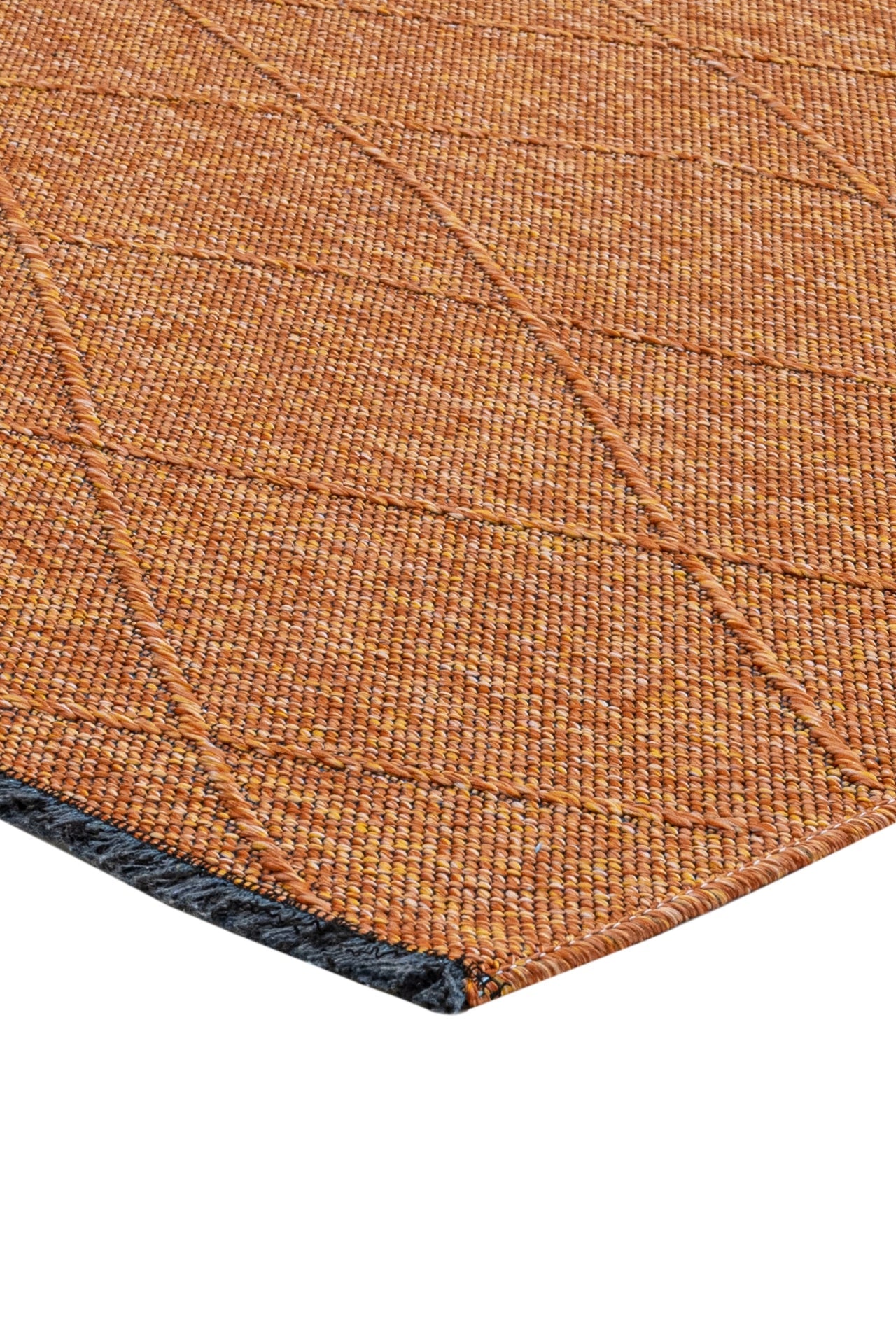 Cotton Kilim Rug – Geometric Woven Sole Rug With Fringed Edge, 5 Mm Pile Height
