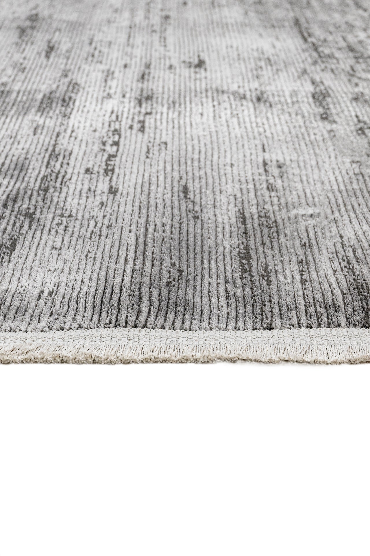 Microfiber Area Rug - Machine Made Anthracite Soft Carpet With Cotton Base