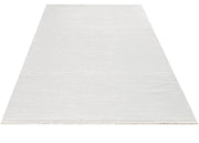 Modern Microfiber Area Rug – Durable Machine Made Cream Carpet With Cotton Base