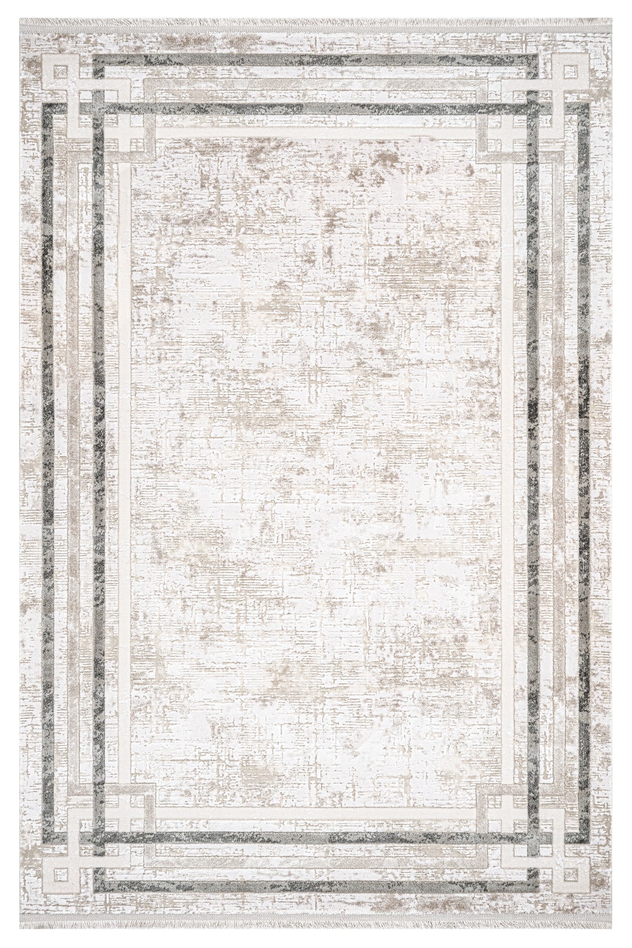 Machine Made Area Rug - Summit Grey Framed Rug with 11 mm Pile Height