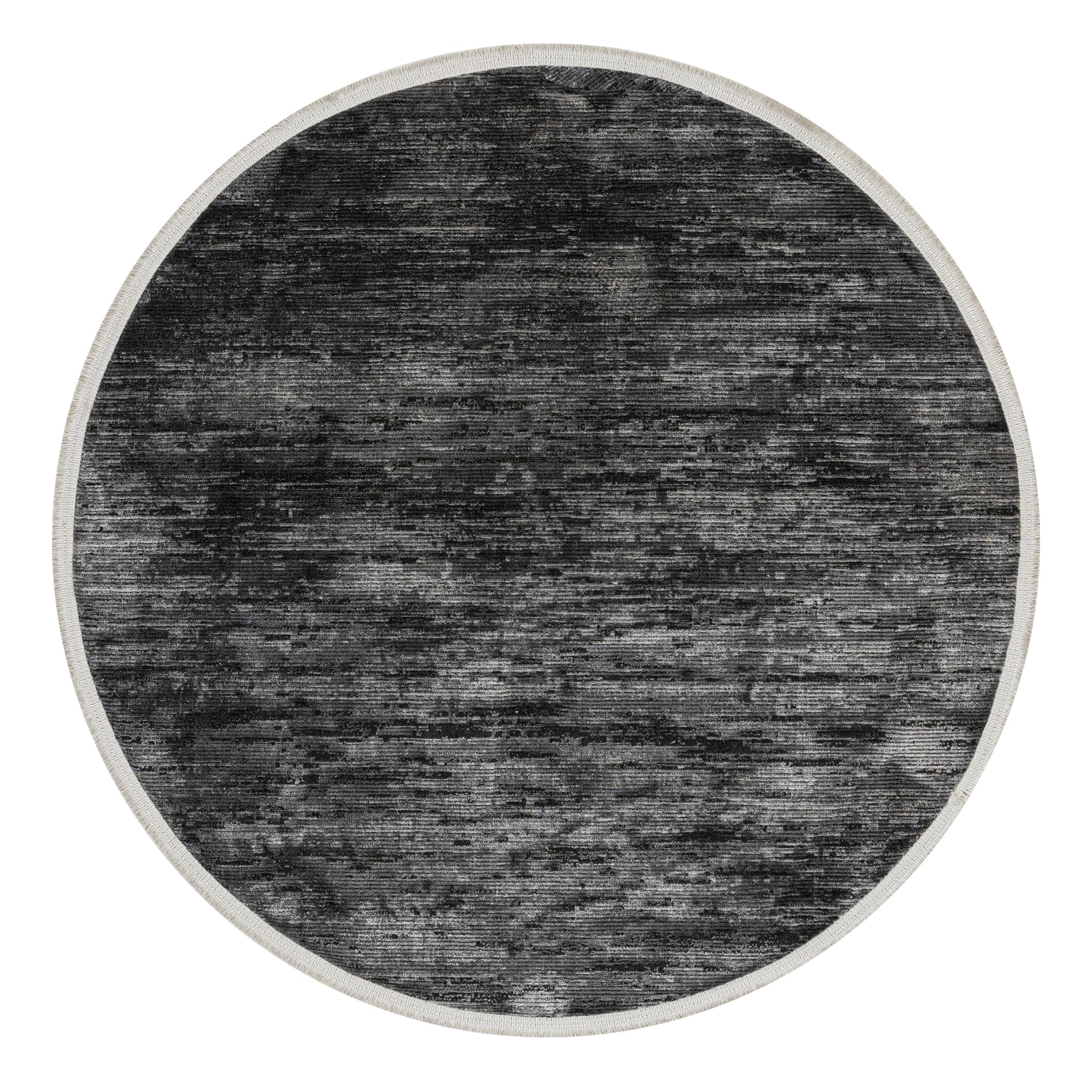 Microfiber Area Rug – Anthracite Degrade Cotton Base Machine Made Carpet