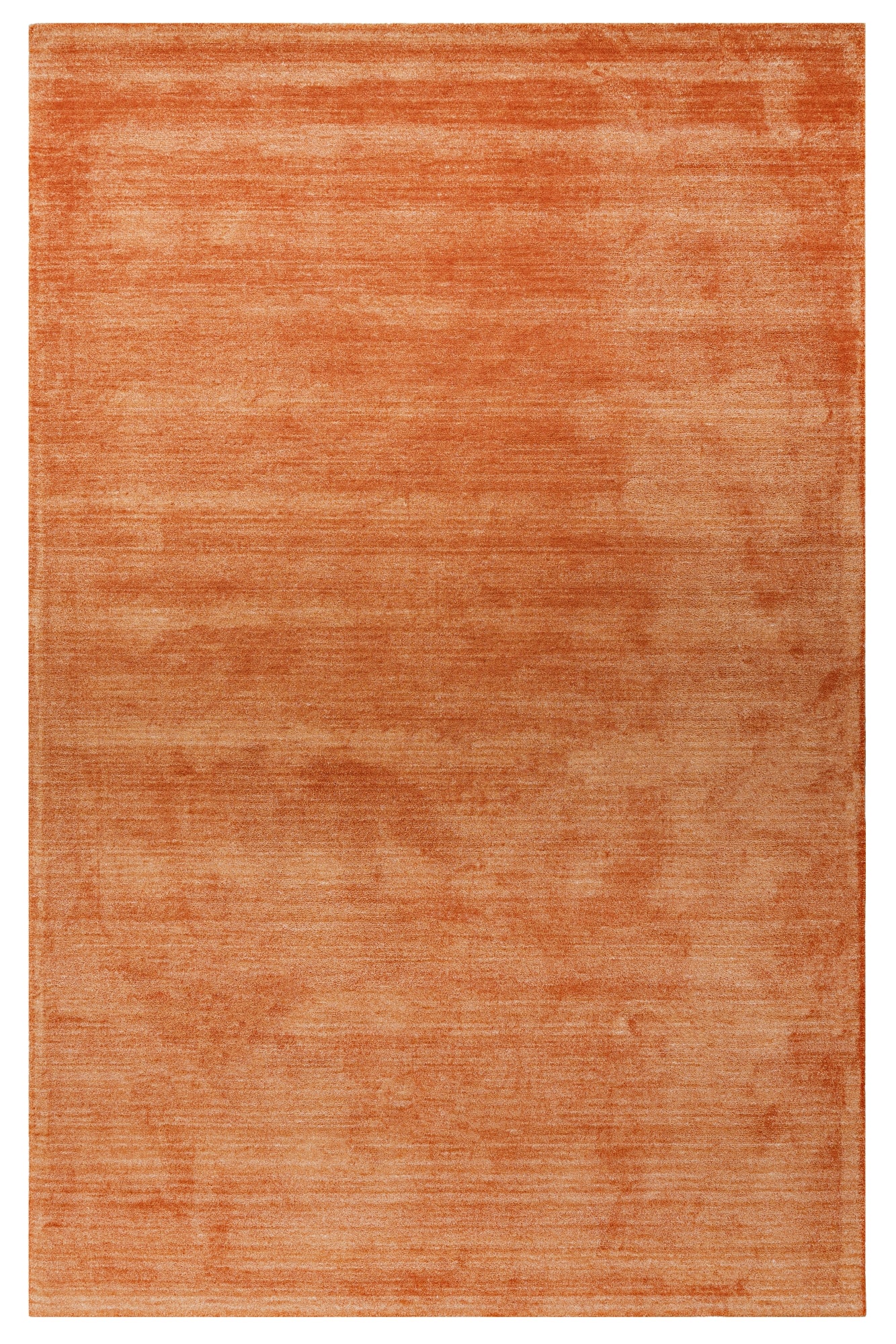 Natural Viscose Rug | 3S Modern Orange Axminster Technique Carpet – Durable Luxury