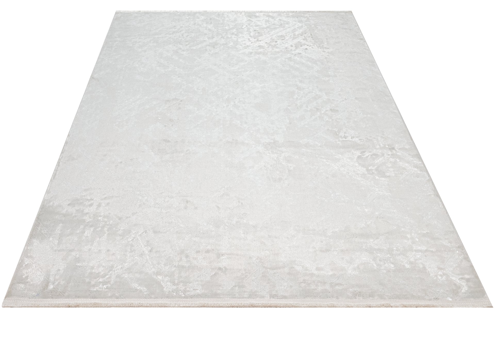 Cream Geometric Rug – Machine Made Area Rug with 8 mm Pile Height & Overlock Edge