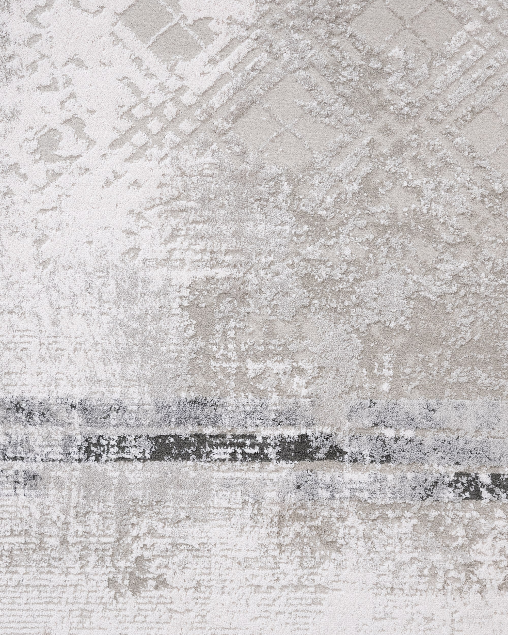 Cotton Area Rug - Machine Made Grey Frame Rug | Soft, Washable & Non Slip