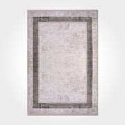 Machine Made Area Rug – Cream Frame Rug with Laser Cut Edges & Anti Slip