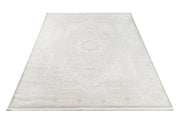 Cotton Area Rug - Machine Made Cream Medallion Rug | Soft Washable Floor Covering