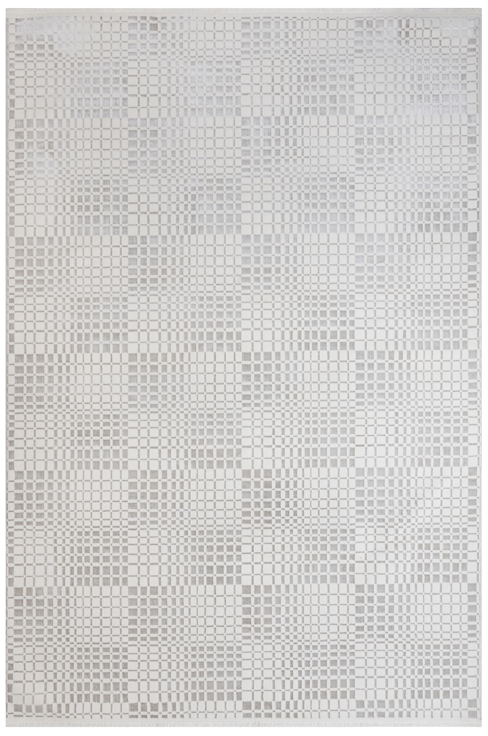 Cotton Area Rug - Machine Made Geometric Design with Soft Threads & Non Slip Pad