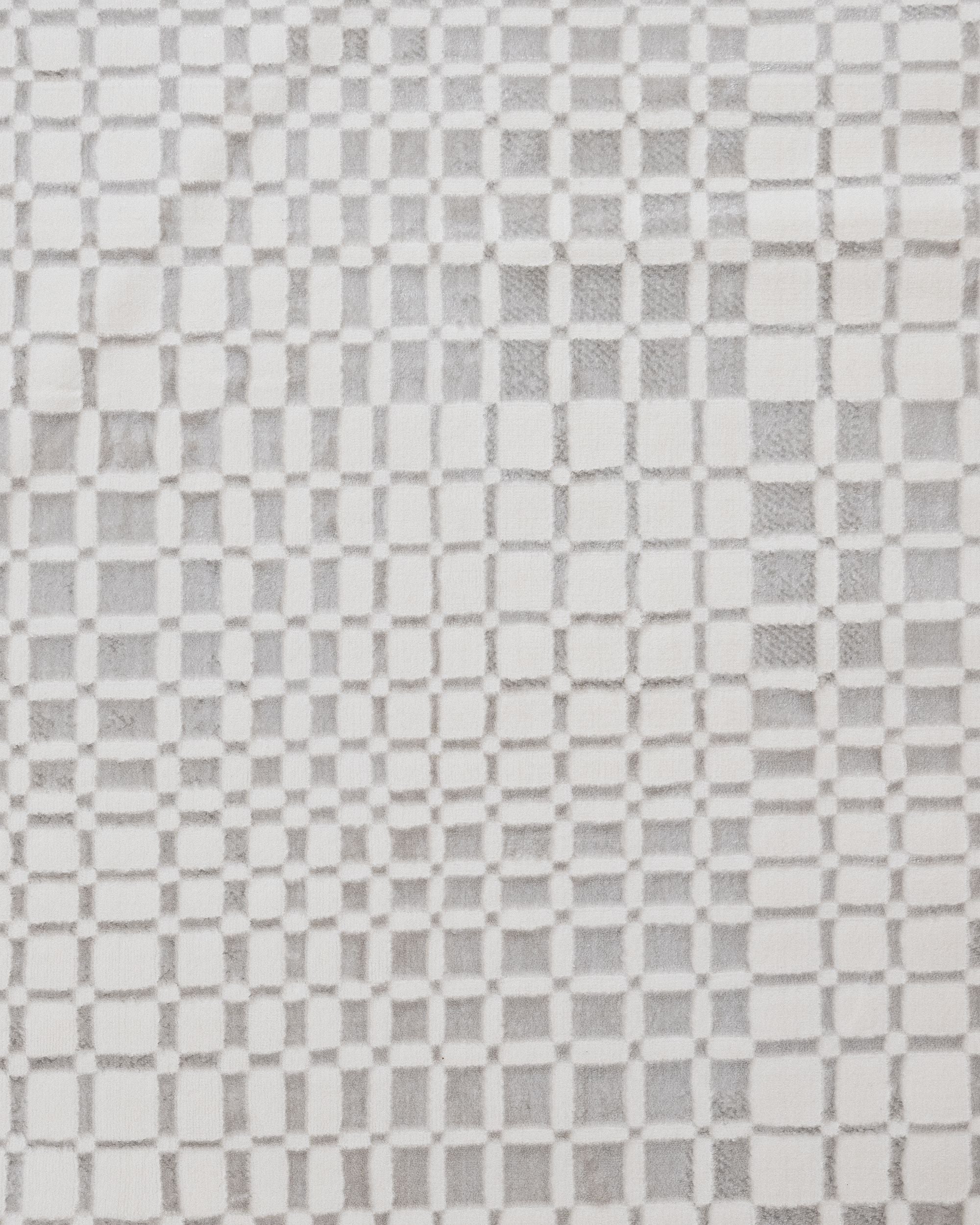 Cotton Area Rug - Machine Made Geometric Design with Soft Threads & Non Slip Pad
