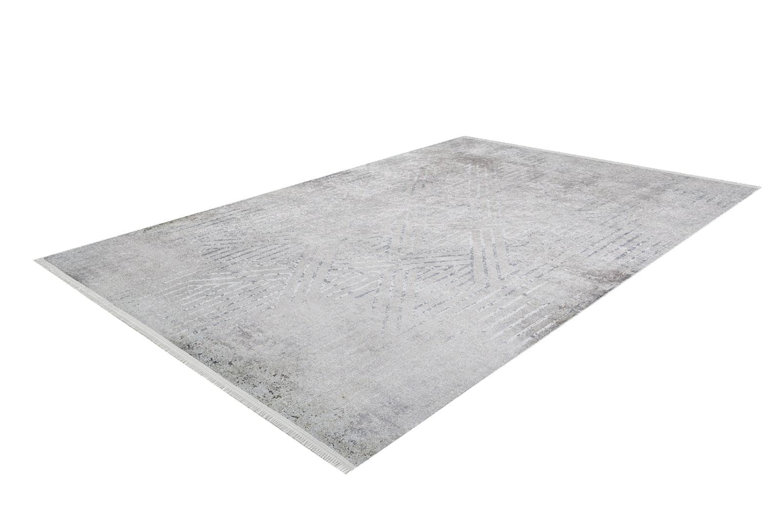 Modern Area Rug – Grey Digital Print Non Slip Carpet for Living Room