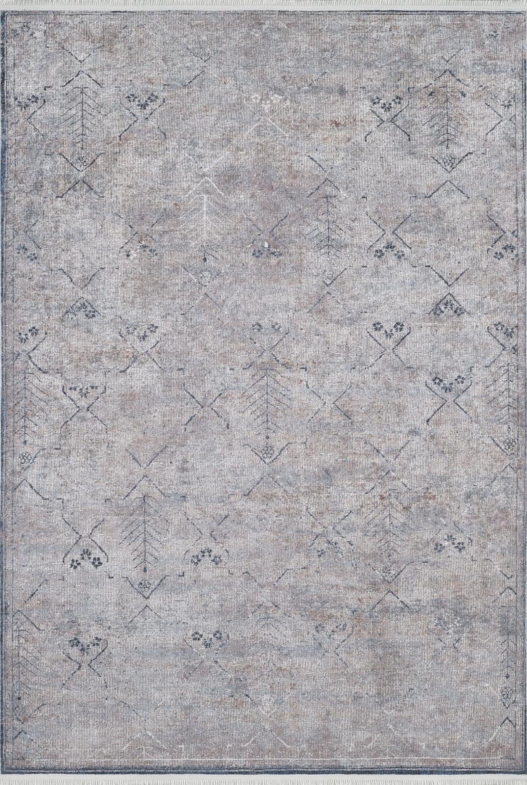 Modern Area Rug – Grey Digital Print Carpet | Antibacterial, Non Slip & Washable