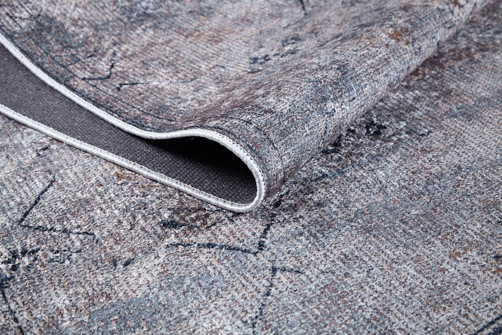 Modern Area Rug – Grey Digital Print Carpet | Antibacterial, Non Slip & Washable