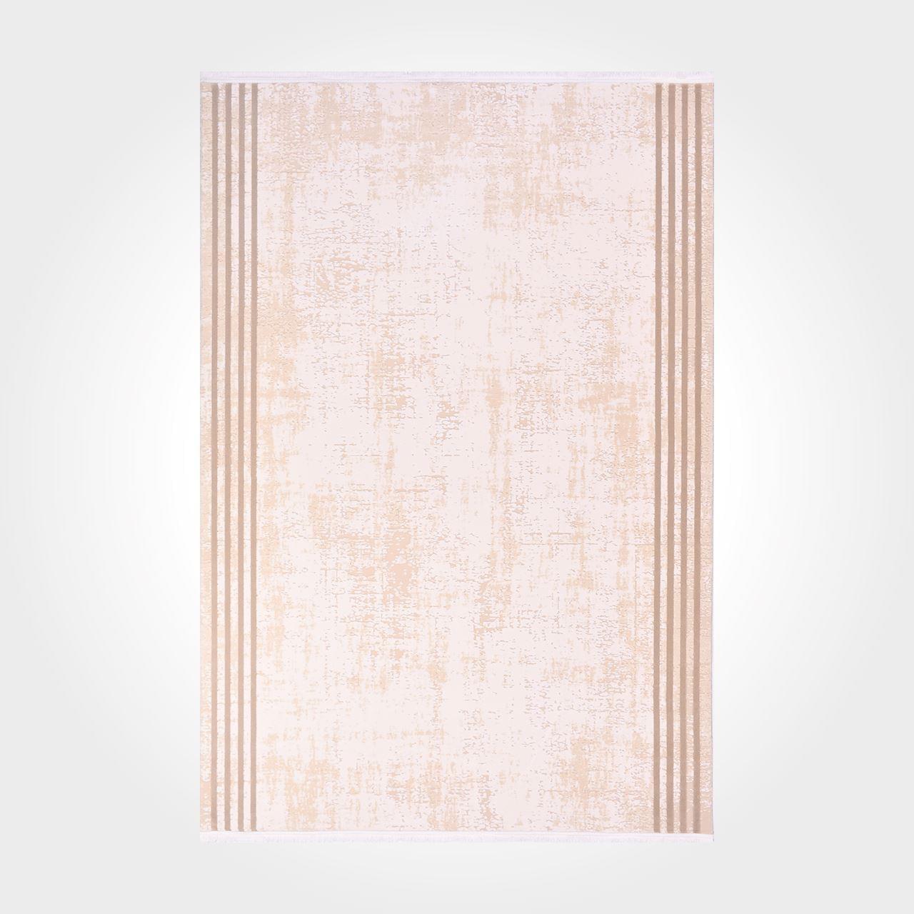 Cream Area Rug – Machine Made Rug With Frame Design, Soft Pile & Durable Carpet