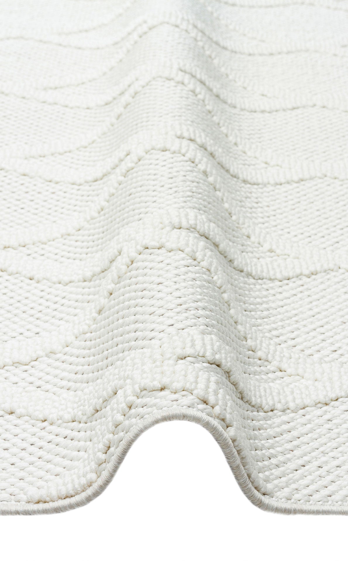 Cream Geometric Area Rug - Machine Made Rug | Dustproof Flatweave Carpet