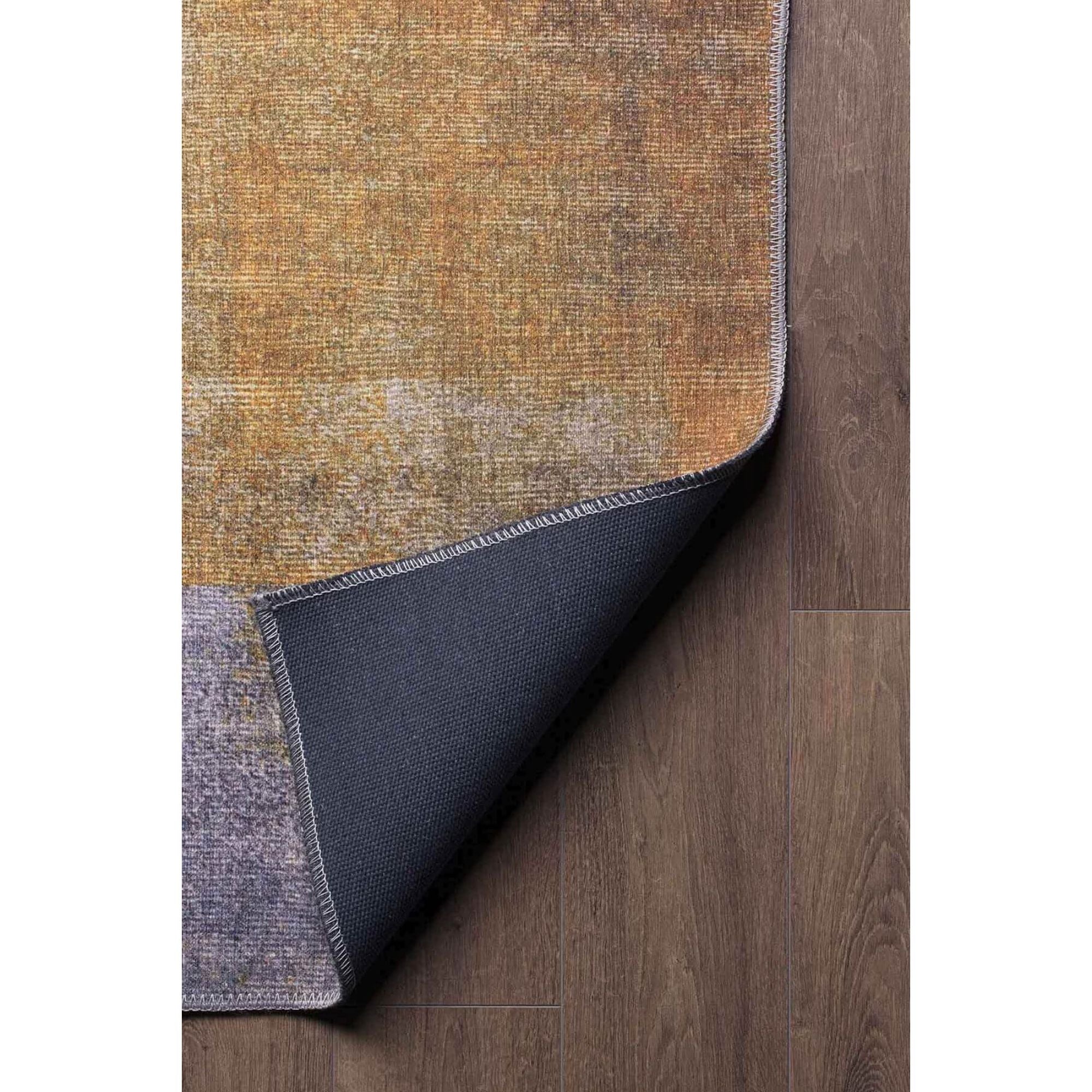 Modern Cotton Area Rug – Washable Non Slip Yellow Soft Microfiber Carpet