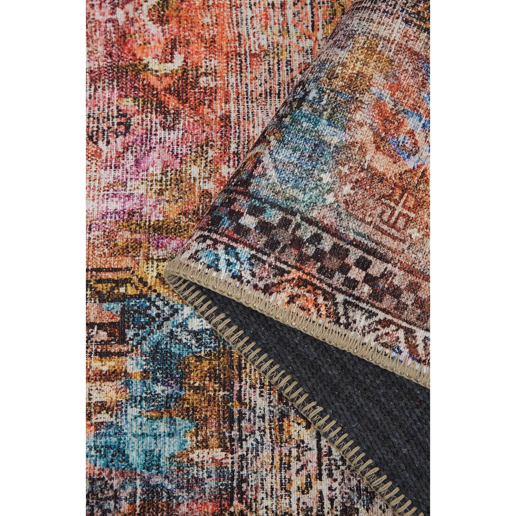 Modern Cotton Area Rug - Washable Non Slip Soft Polyester Carpet for Living Room