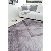 Modern Cotton Area Rug – Grey Soft Microfiber Washable Non Slip Rug