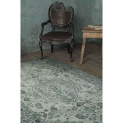Digital Print Area Rug – Soissons Green Medallion Cotton Washable Non Slip Carpet