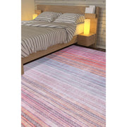 Digital Print Area Rug – Washable Non Slip Striped Cotton Microfiber Rug for Living Room