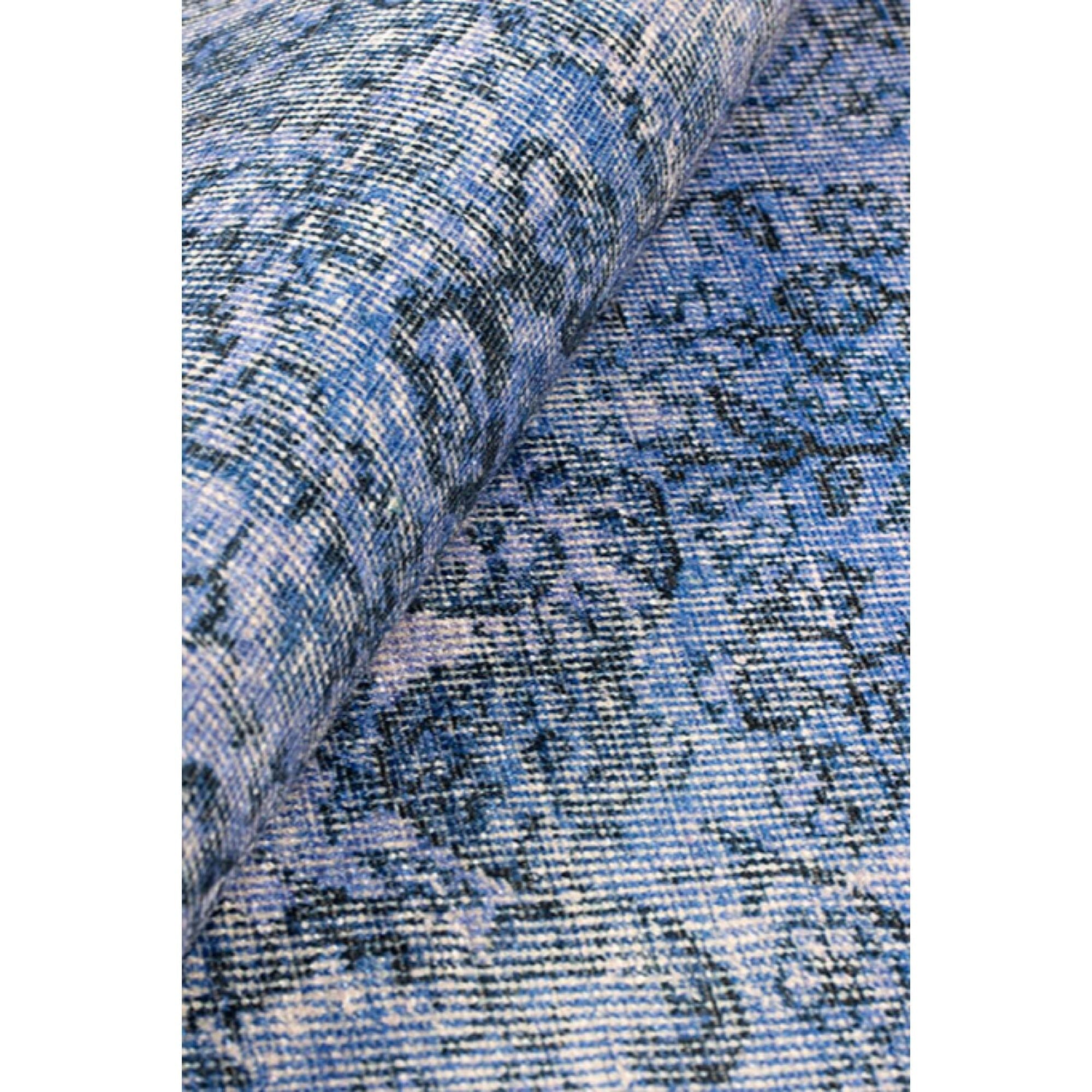 Vintage Cotton Area Rug – Navy Blue Washable Non Slip Soft Microfiber Carpet