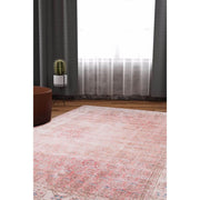 Pink Vintage Area Rug – Washable Non Slip Cotton Soft Microfiber Carpet