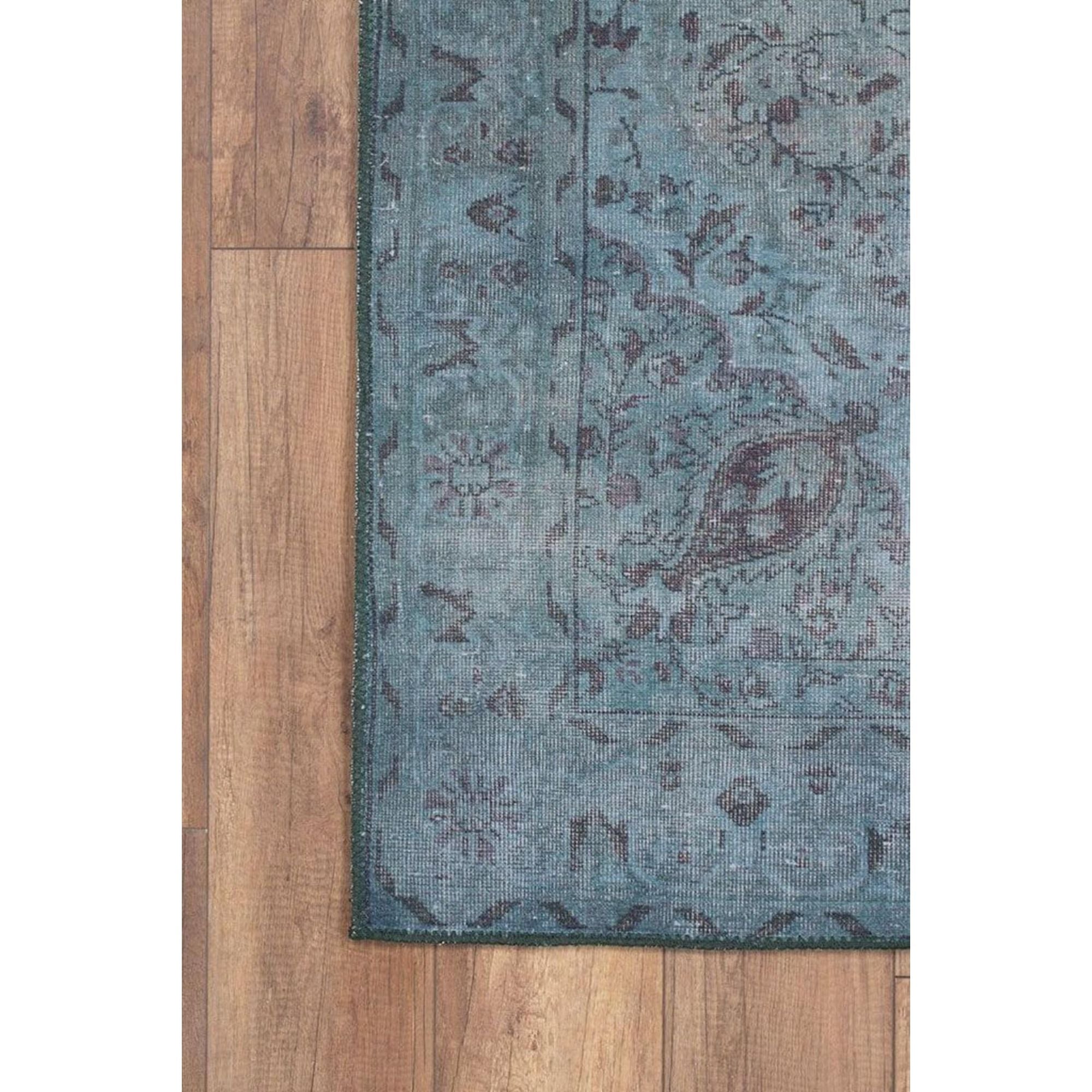 Genevieve Green Medallion Cotton Digital Print Area Rug