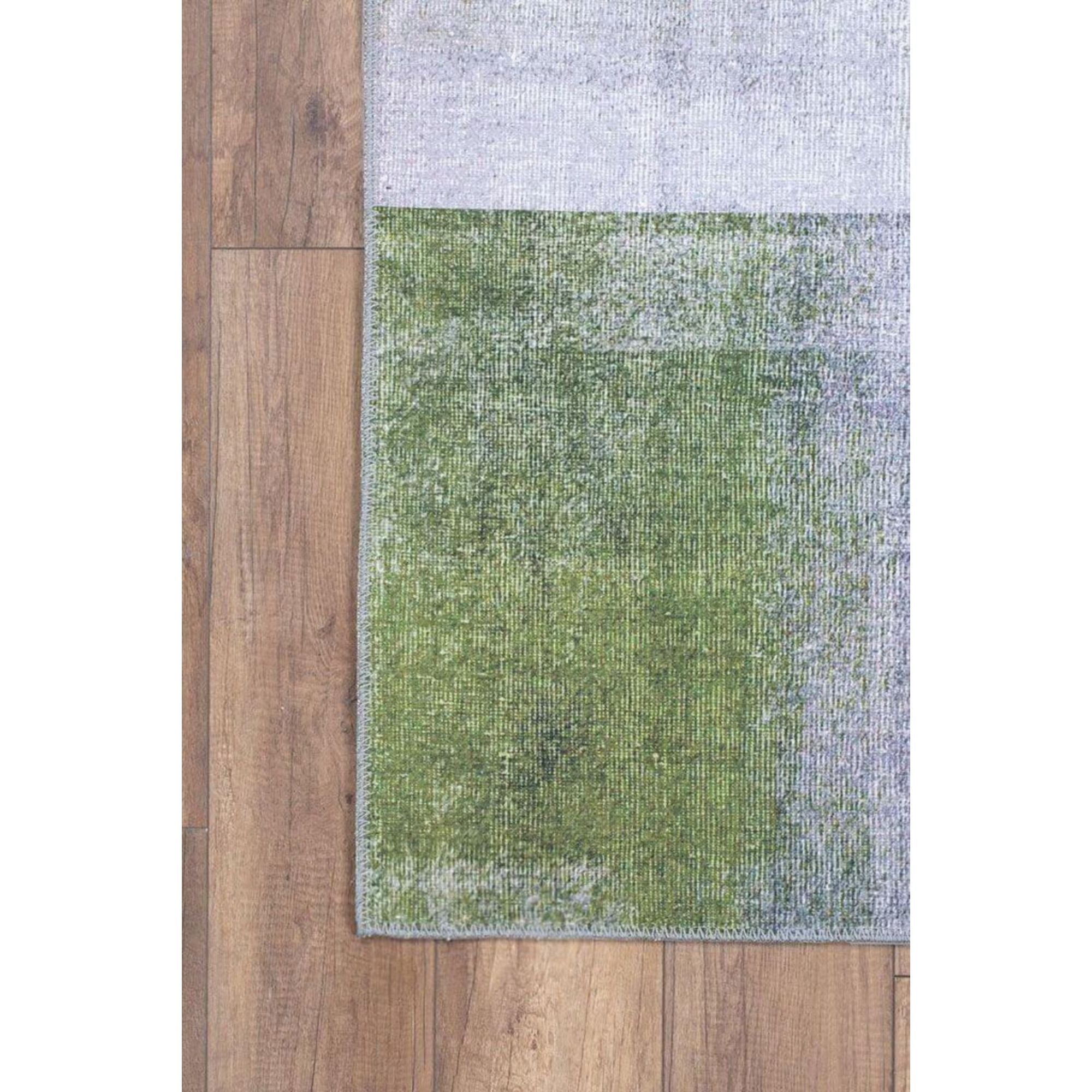 Modern Cotton Area Rug - Grey Soft Microfiber Washable Non Slip Carpet