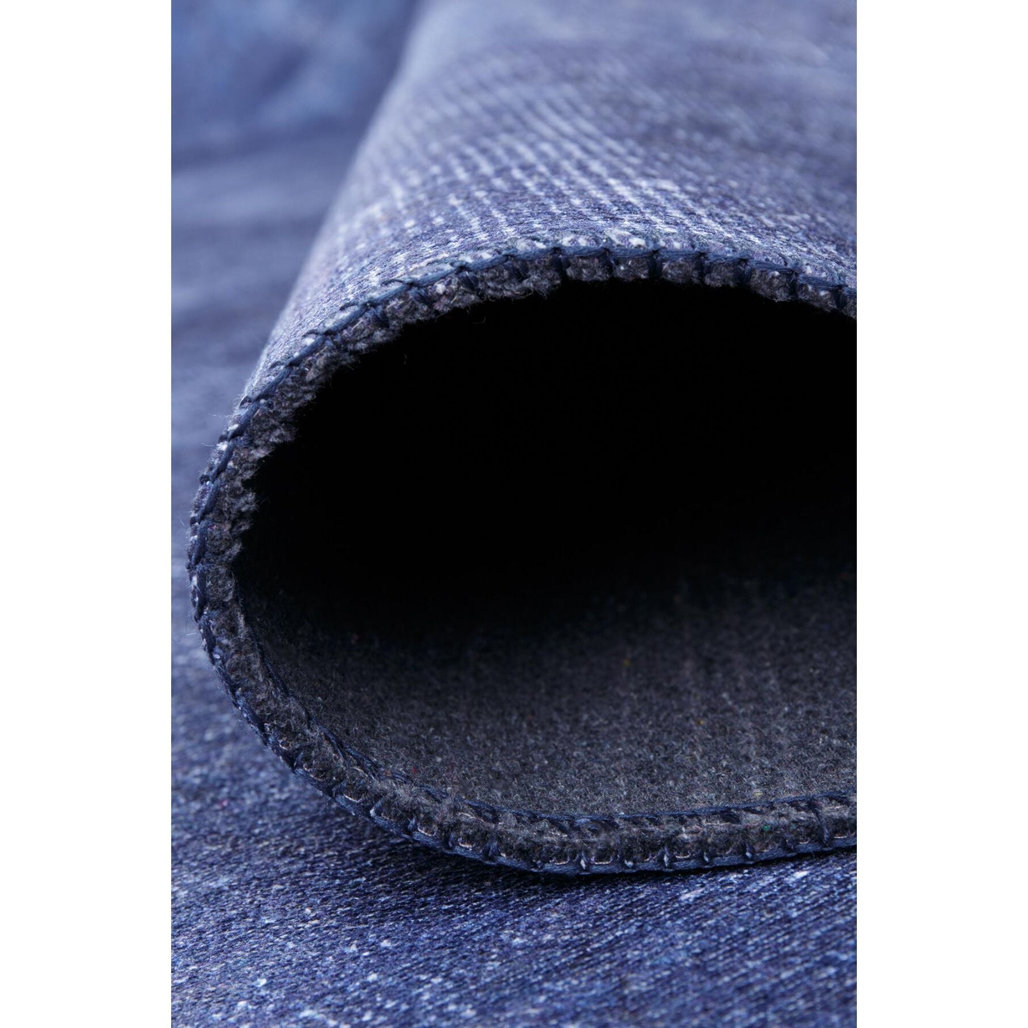 Digital Print Area Rug – Washable Non Slip Navy Blue Patchwork Floor Rug