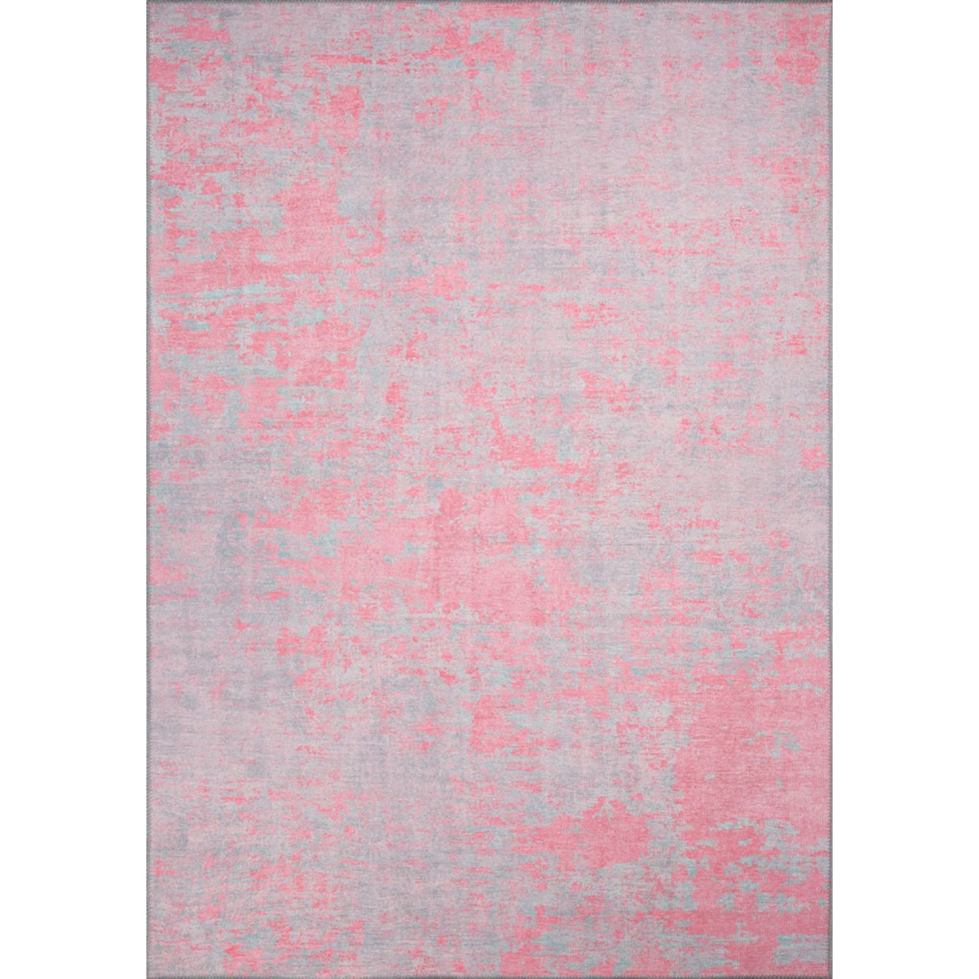 Pink Modern Area Rug – Washable Non Slip Cotton Soft Microfiber Carpet