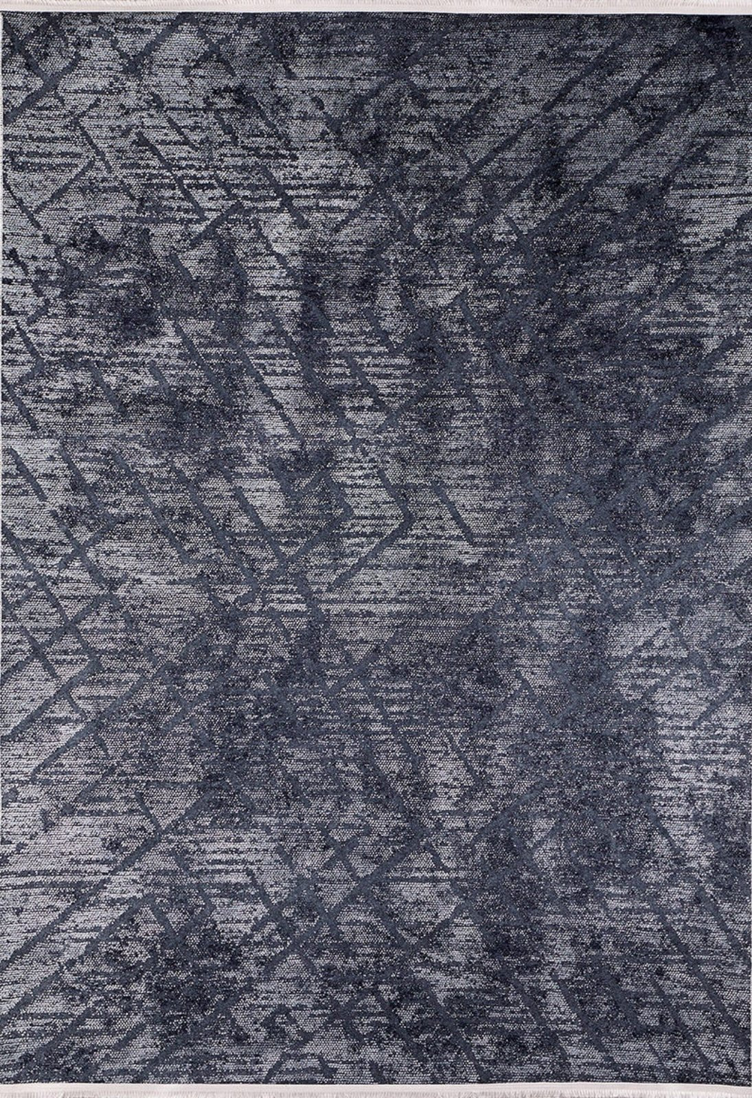 Anthracite Striped Area Rug – Digital Print Rug | Non Slip Carpet for Living Room