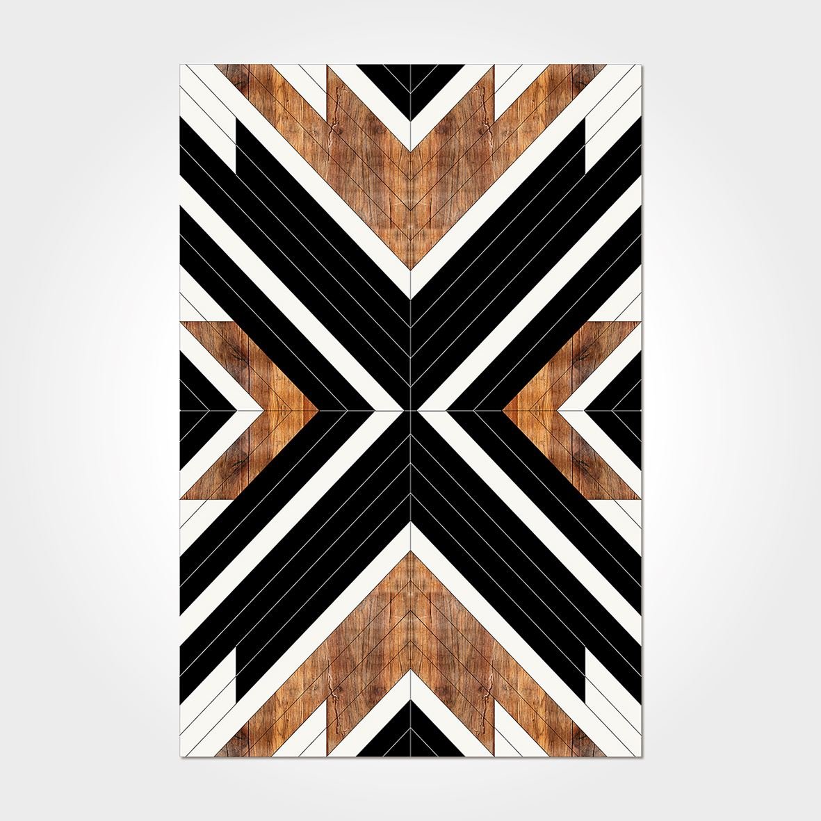 Geometric Area Rug – Washable Non Slip Chenille Cotton Rug With Modern Design