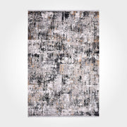 Modern Area Rug – Black Flatweave Machine Made Rug With Overlocked Edge