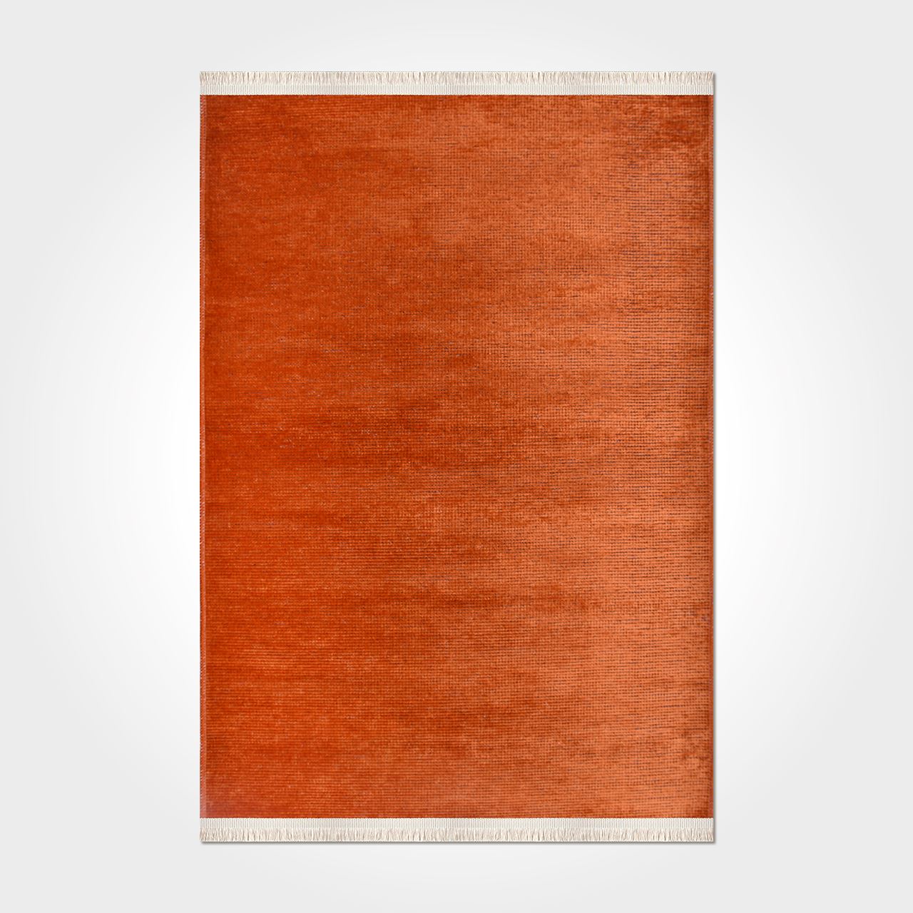 Natural Latex Area Rug – Modern Orange Cotton 7mm Pile Jacquard Woven