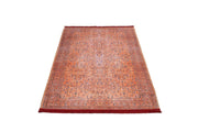 Vintage Area Rug – Alkmaar Orange Cotton Chenille Digital Print Carpet for Living Room