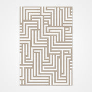 Geometric Area Rug - Machine Made Cream Rug with 10mm Pile, Durable Floor Covering