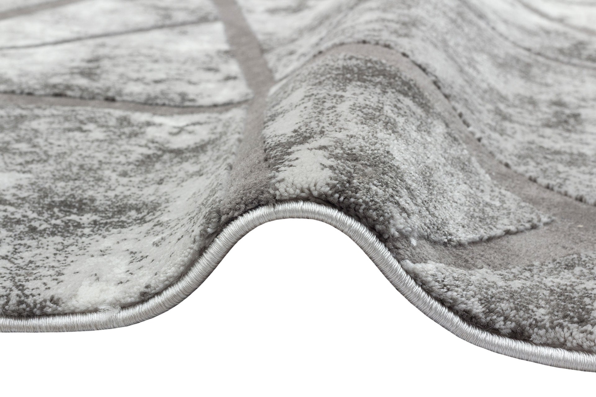 Modern Area Rug – Anthracite Geometric Machine Made Rug with Soft Texture