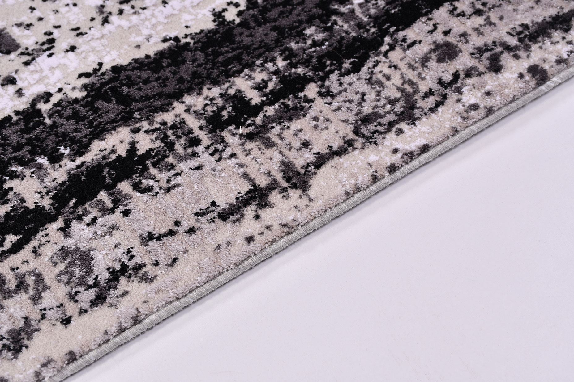 Alyssay Black Frame Machine Made Area Rug