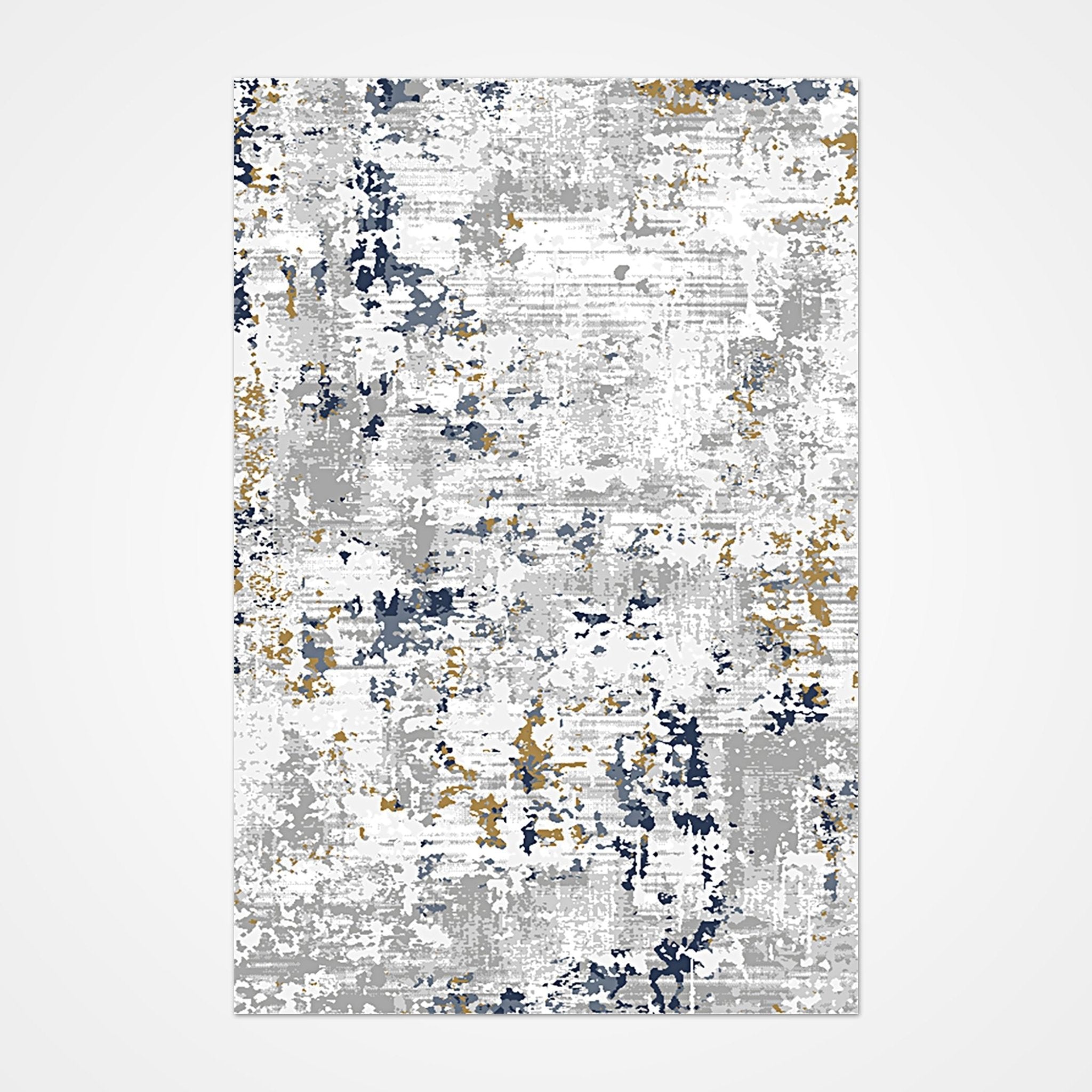 Modern Area Rug – Machine Made Grey Rug with Soft Pile & High Density Loop