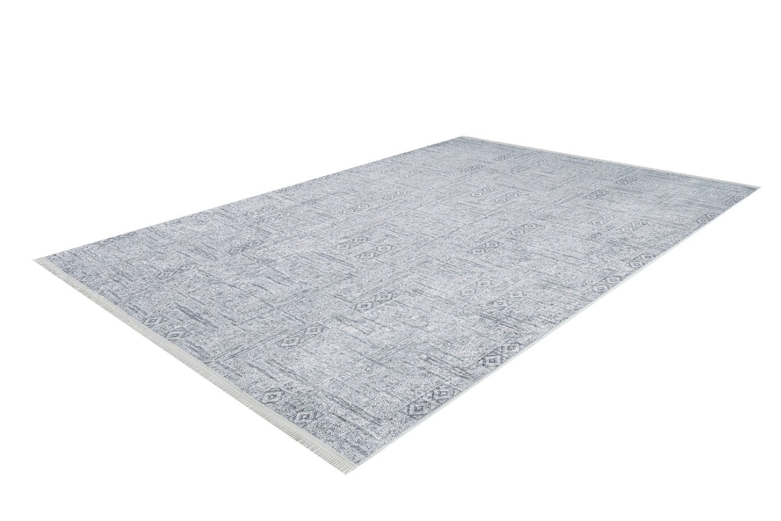 Modern Area Rug – Grey Digital Print Carpet | Antibacterial, Non Slip Washable Mat