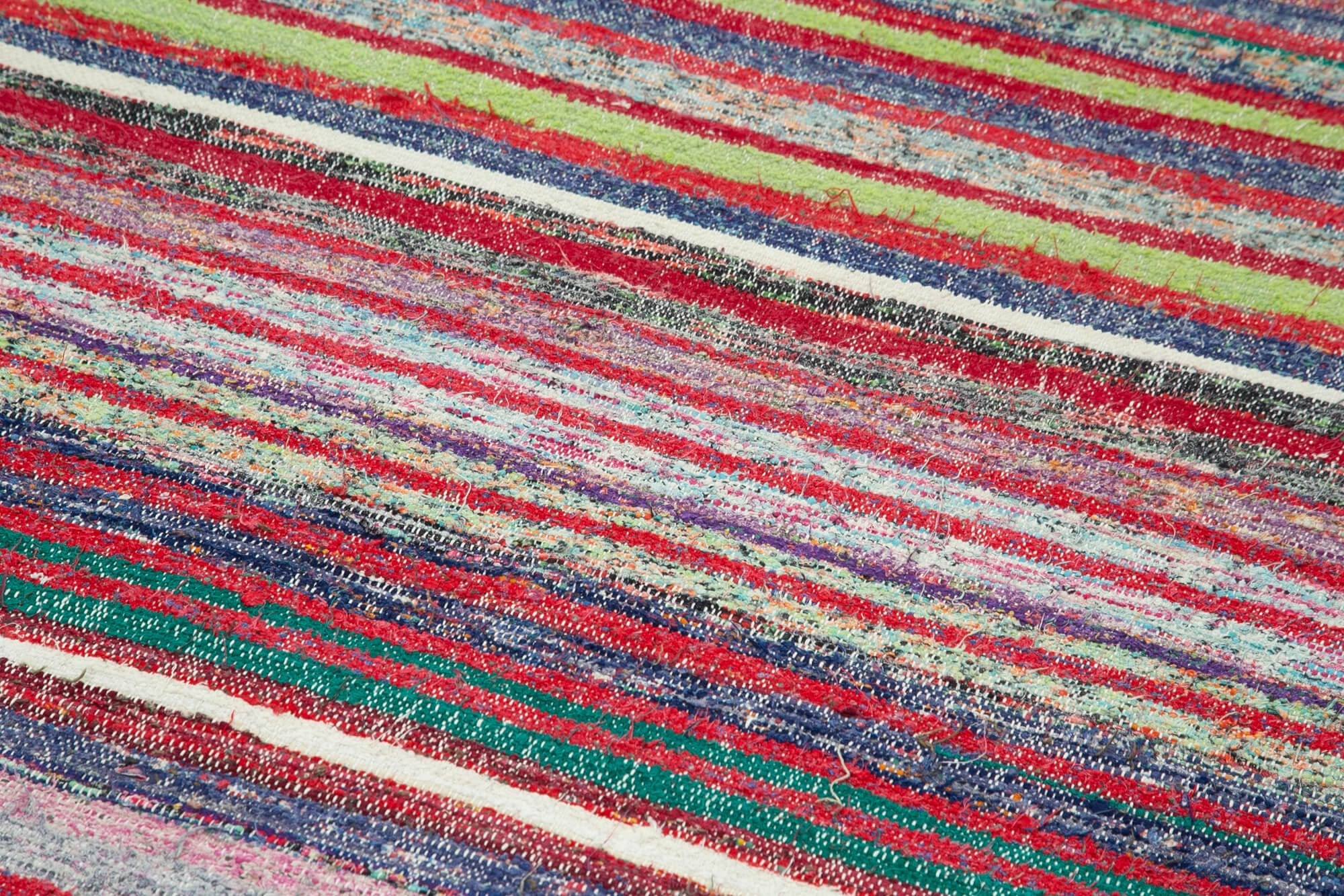 Handmade Wool Area Rug – Turkish Runner Rug | Durable Cotton Wool Carpet 3'9''x11'5''